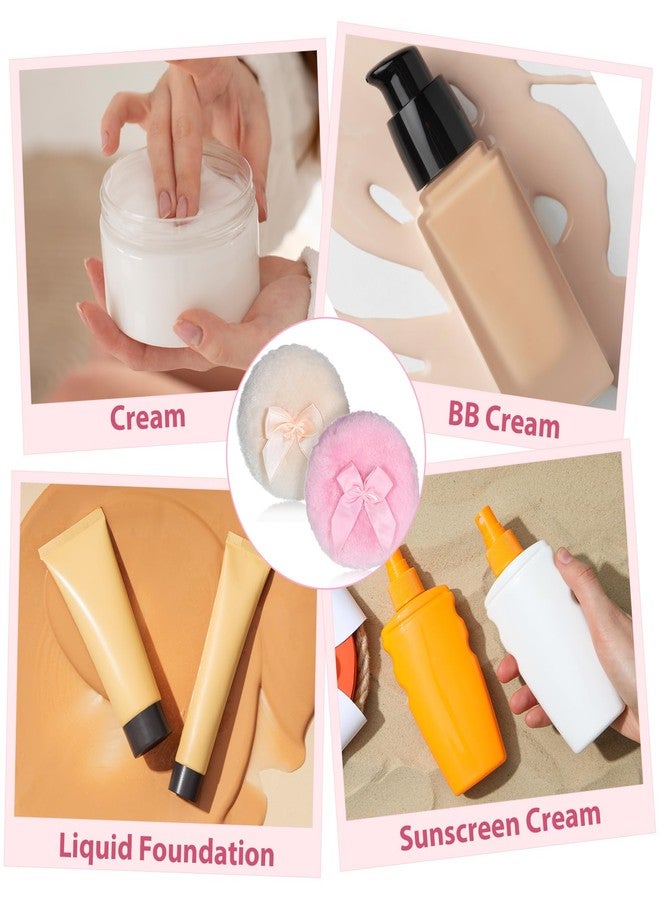 Aeaocvo 2 Pcs Large Fluffy Powder Puffs, 3.4 Inch Soft Body Powder Puff Washable Reusable Dusting Big Fluffy Puff for Wet Dry Makeup Face Body - Image 5